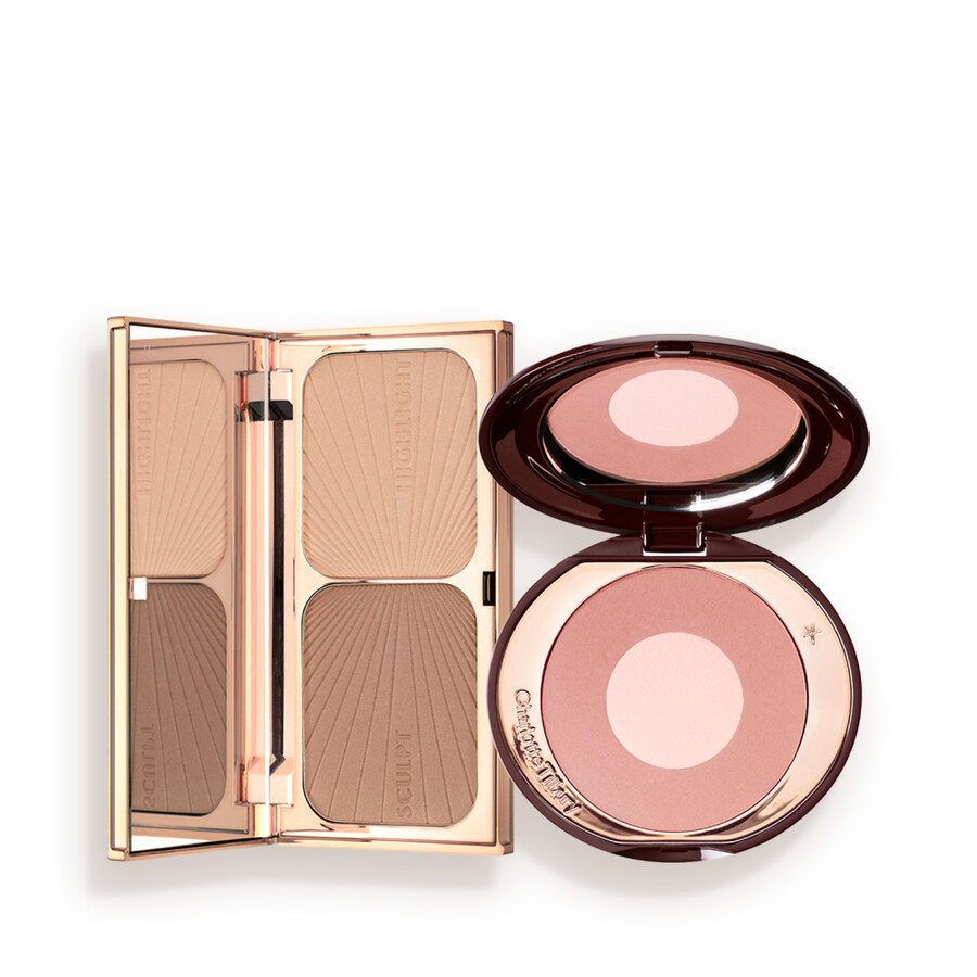 kit di bellezza abbronzato e arrossato