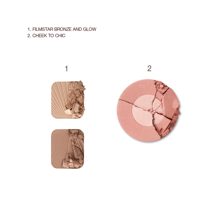 kit di bellezza abbronzato e arrossato