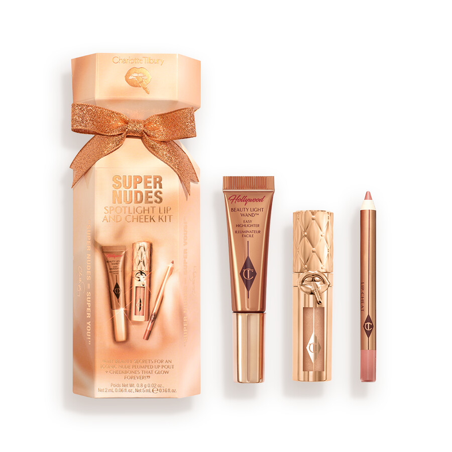 kit super nudes spotlight per labbra e guance